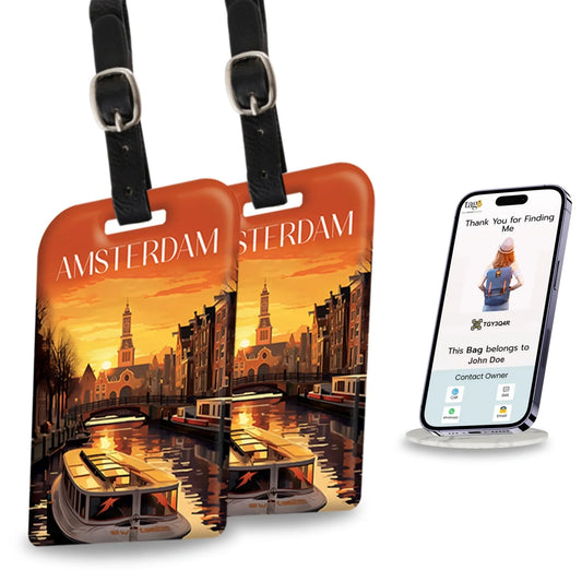 Smart Bag Security Tag - Amsterdam [Pack 2]