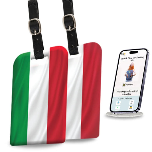 Smart Bag Security Tag - Italy Flag [Pack 2]