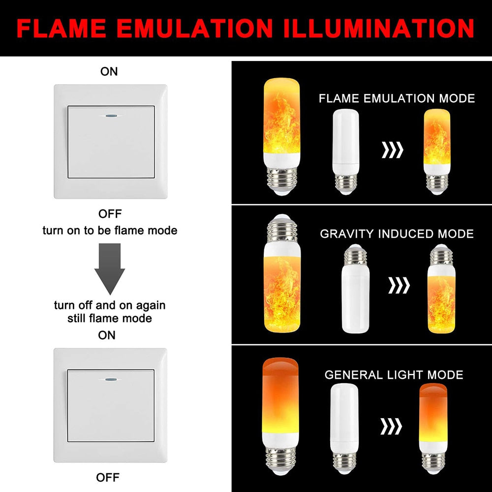 LED Flame Lamp B22 Flame Led Bulb 2W 3W 5W LED Flickering Flame Blub Effect Fire Lamps Flickering Home Decor LED Lamp