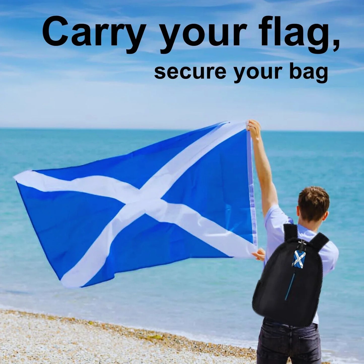 Smart Bag Security Tag - Scotland Flag [Pack 2]